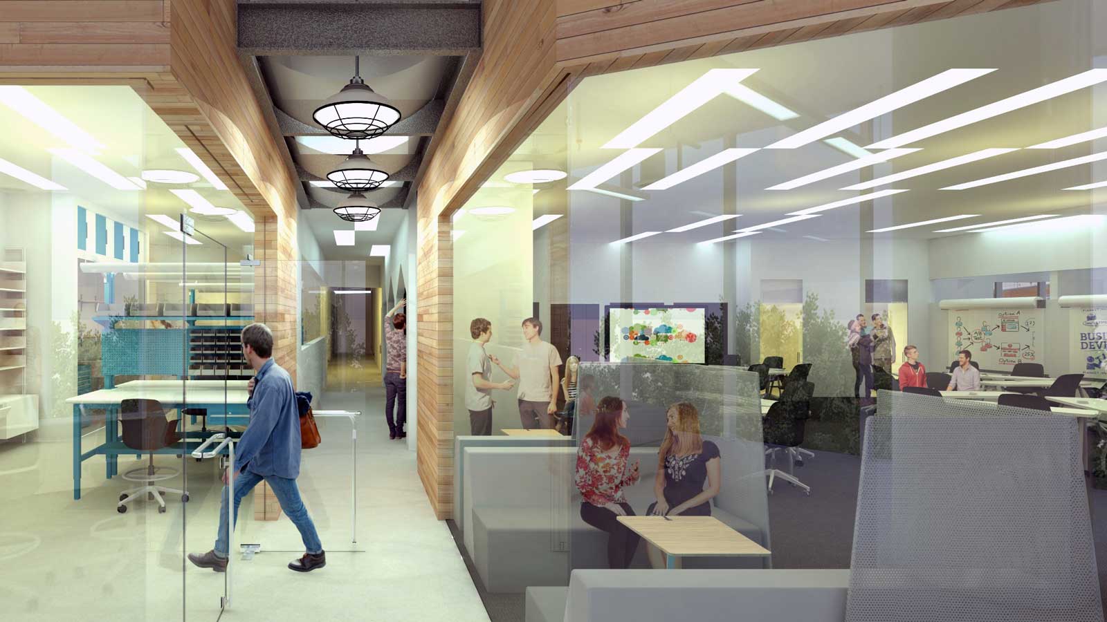 Rendering of the interior of The Farm.